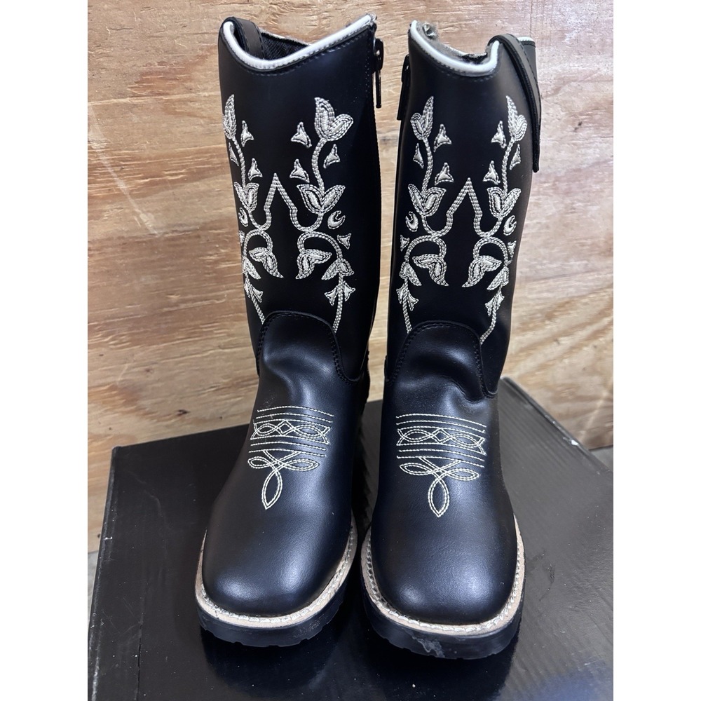 TuffRider Children's Black‎ Floral Western Boot 10